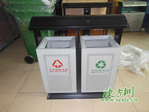 貴陽(yáng)物業(yè)戶外鋼板沖孔垃圾桶，客戶的二次選擇。