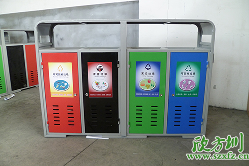 尊重客戶，欣方圳為清遠市定做鋼板分類垃圾桶