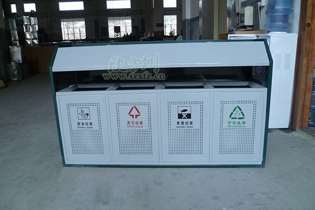 孝感推廣鋼板四分類(lèi)垃圾箱 引導(dǎo)垃圾分類(lèi)投放