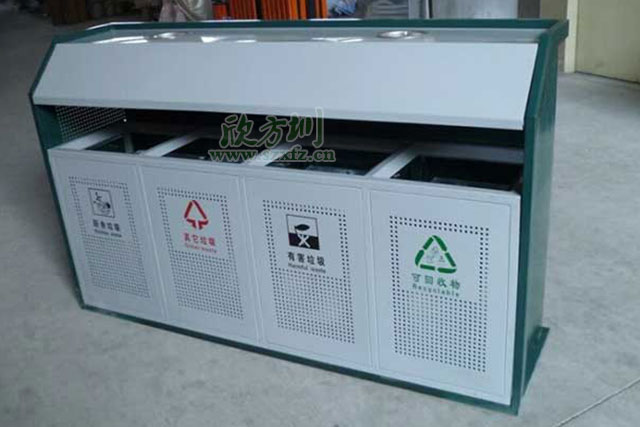 孝感推廣鋼板四分類(lèi)垃圾箱 引導(dǎo)垃圾分類(lèi)投放