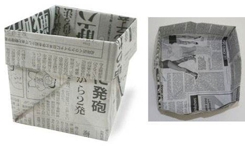 用紙折垃圾桶手工怎么折，學手工制作折紙垃圾桶